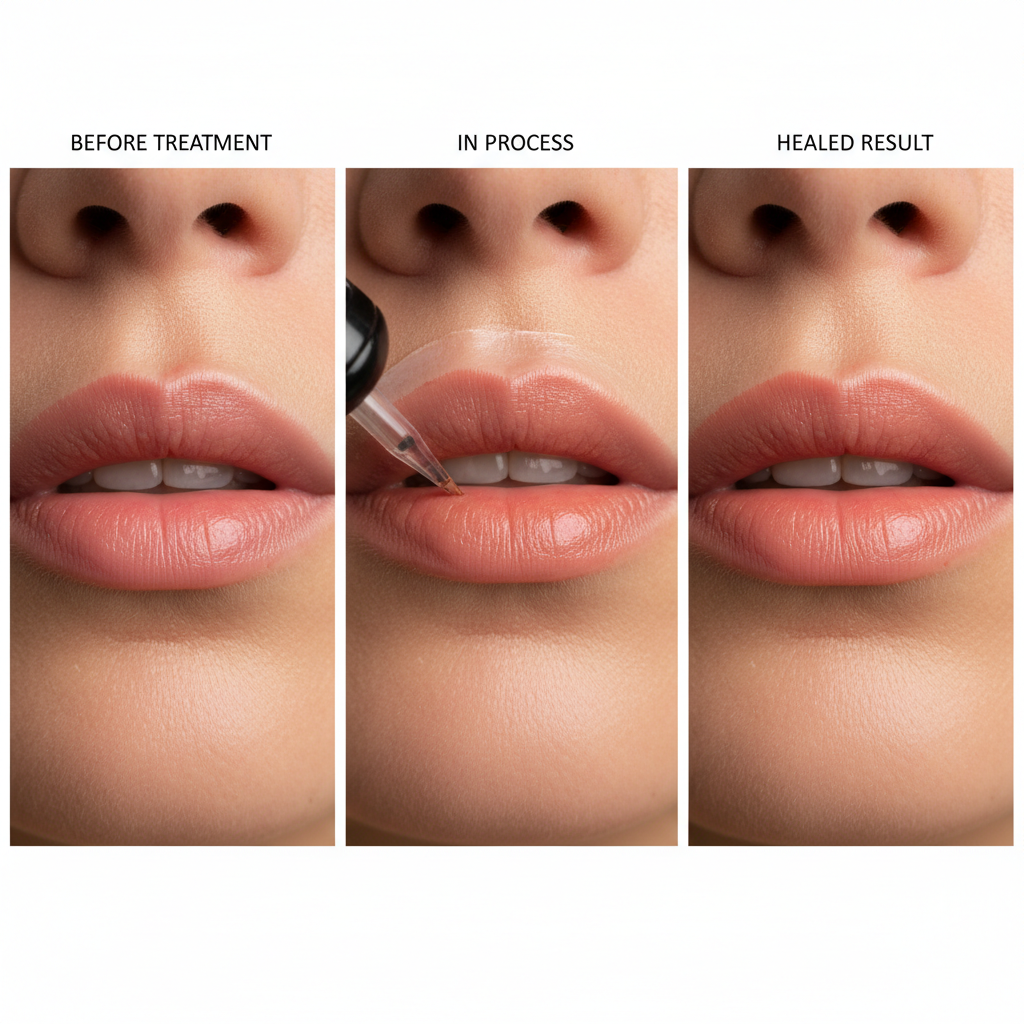 Lip Blush Tattoo Los Angeles: Before, During & After Photos